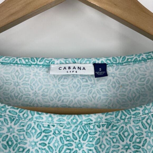 Cabana Life Shift Dress Size Small Teal UPF 50+ Sun Protection Casual Beach - Picture 3 of 7